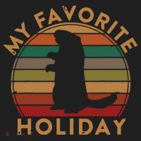 My Favorite Holiday Ground Hog Sunset Gift Groundhog Day Women's Sweatshirt thumb 2