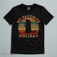 My Favorite Holiday Ground Hog Sunset Gift Groundhog Day T-Shirt thumb 5