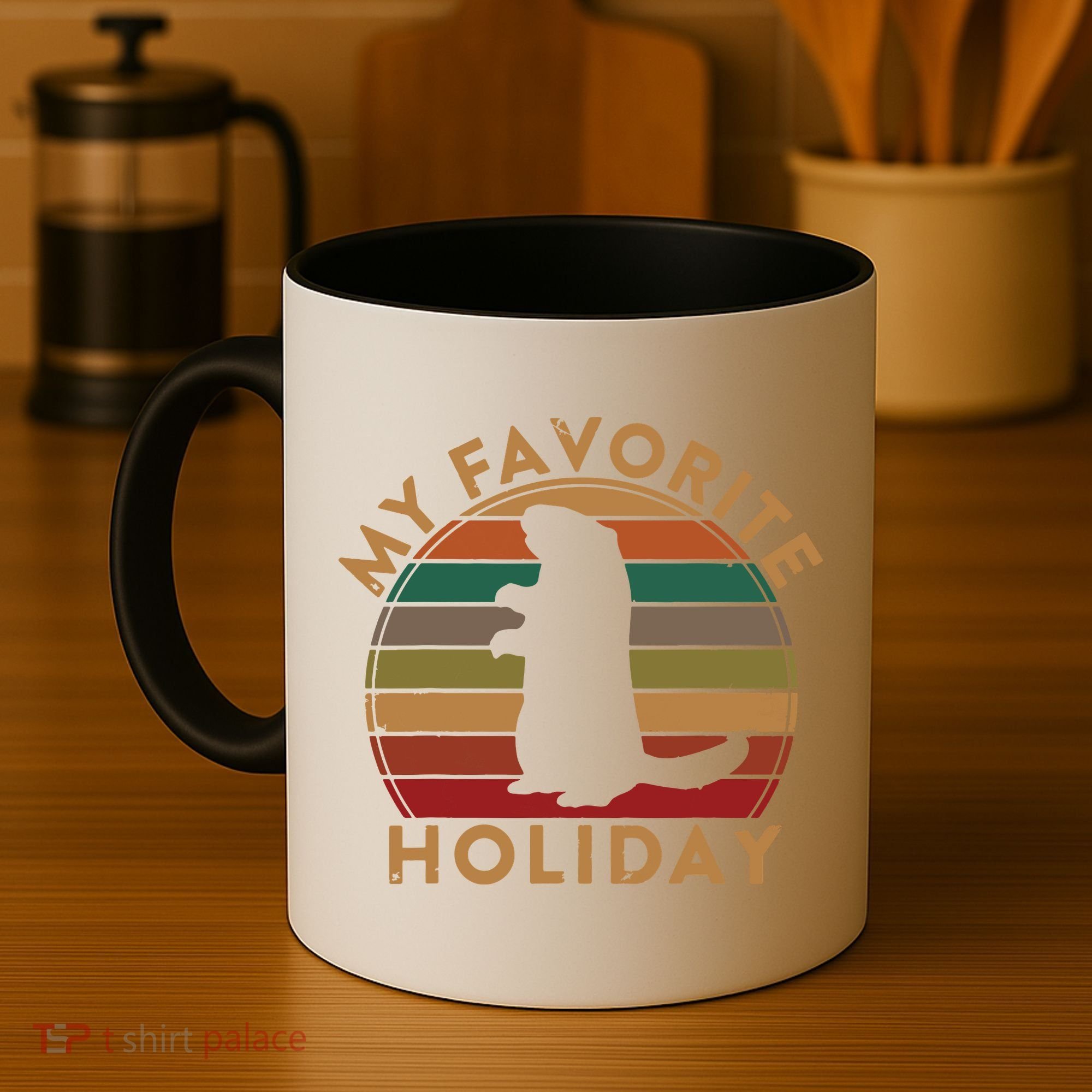 My Favorite Holiday Ground Hog Sunset Gift Groundhog Day Coffee Mug
