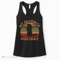 My Favorite Holiday Ground Hog Sunset Gift Groundhog Day Women's Tank Top thumb 0