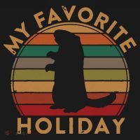My Favorite Holiday Ground Hog Sunset Gift Groundhog Day Women's Tank Top thumb 5