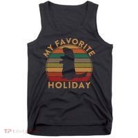 My Favorite Holiday Ground Hog Sunset Gift Groundhog Day Tank Top thumb 0
