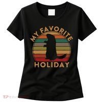 My Favorite Holiday Ground Hog Sunset Gift Groundhog Day Women's T-Shirt thumb 0