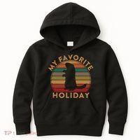 My Favorite Holiday Ground Hog Sunset Gift Groundhog Day Kids Hoodie thumb 0