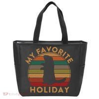 My Favorite Holiday Ground Hog Sunset Gift Groundhog Day Tote Bag thumb 0
