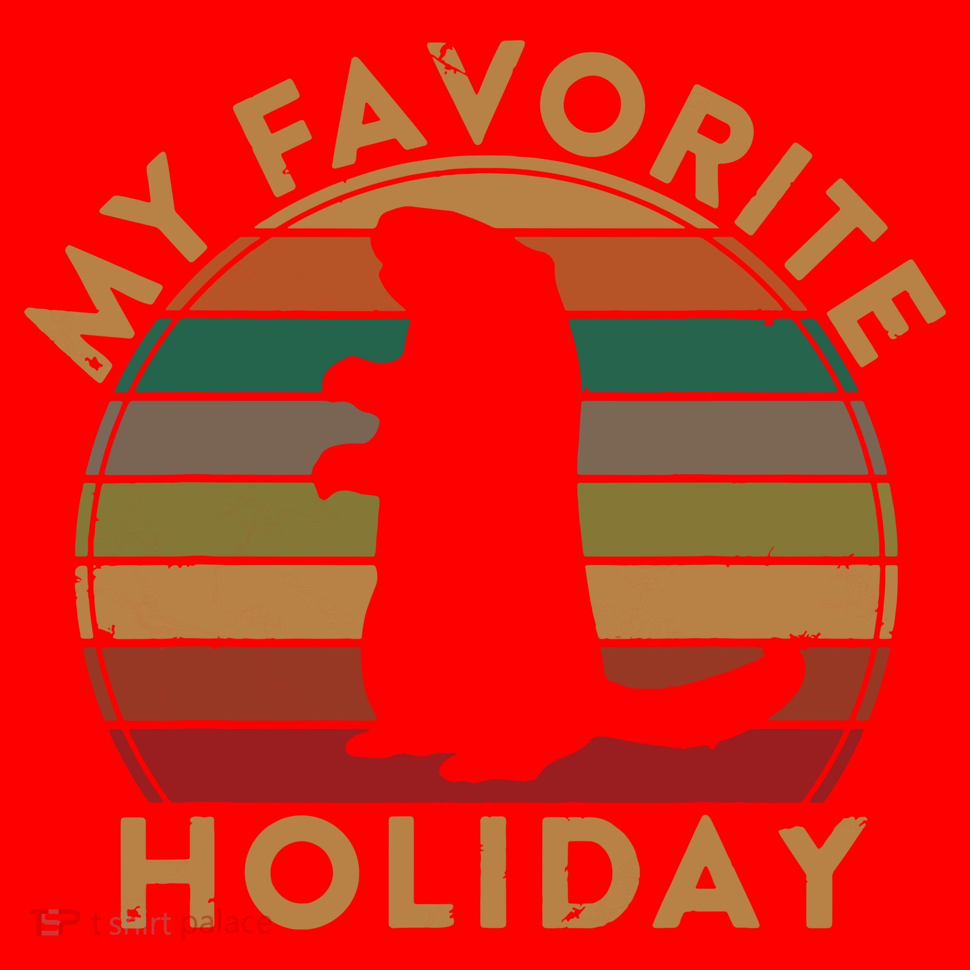 My Favorite Holiday Ground Hog Sunset Gift Groundhog Day Santa Hat
