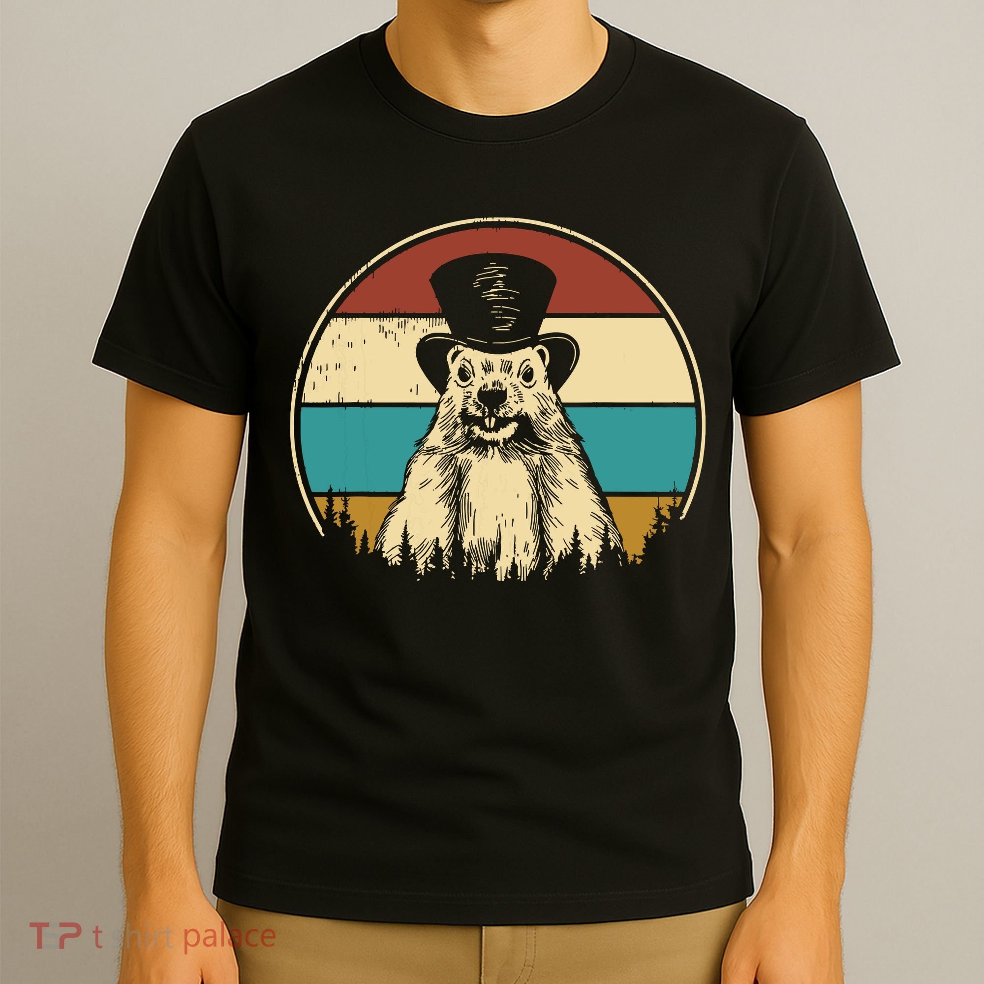 My Favorite Holiday Retro Groundhog Day Woodchuck Lover T-Shirt