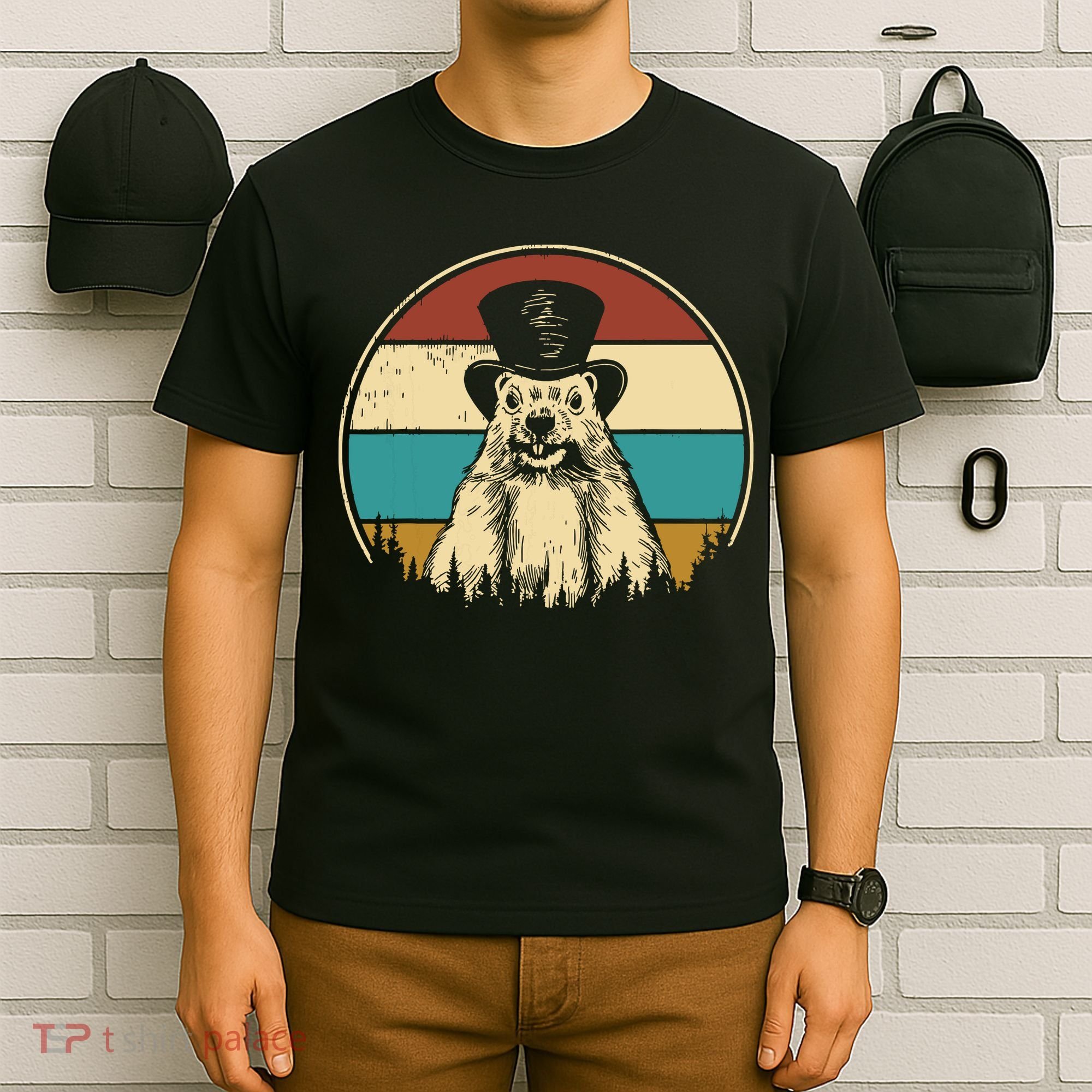 My Favorite Holiday Retro Groundhog Day Woodchuck Lover T-Shirt