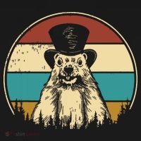 My Favorite Holiday Retro Groundhog Day Woodchuck Lover Coaster thumb 2