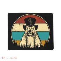 My Favorite Holiday Retro Groundhog Day Woodchuck Lover Mousepad thumb 0