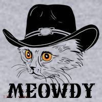 Meowdy Funny Howdy Cat Dad Joke Gift Women's Sweatshirt thumb 2