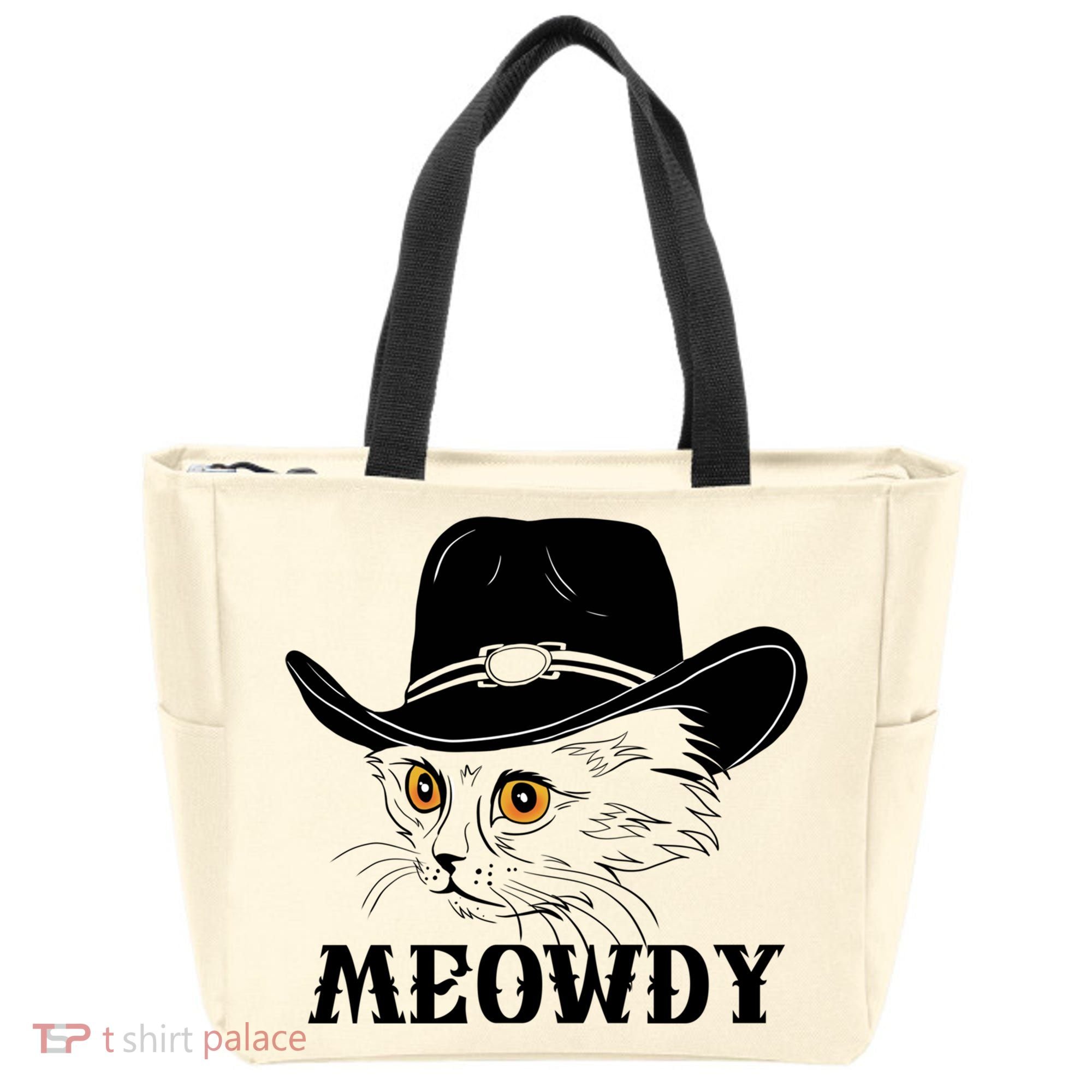 Meowdy Funny Howdy Cat Dad Joke Gift Tote Bag