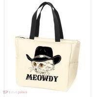 Meowdy Funny Howdy Cat Dad Joke Gift Tote Bag thumb 3