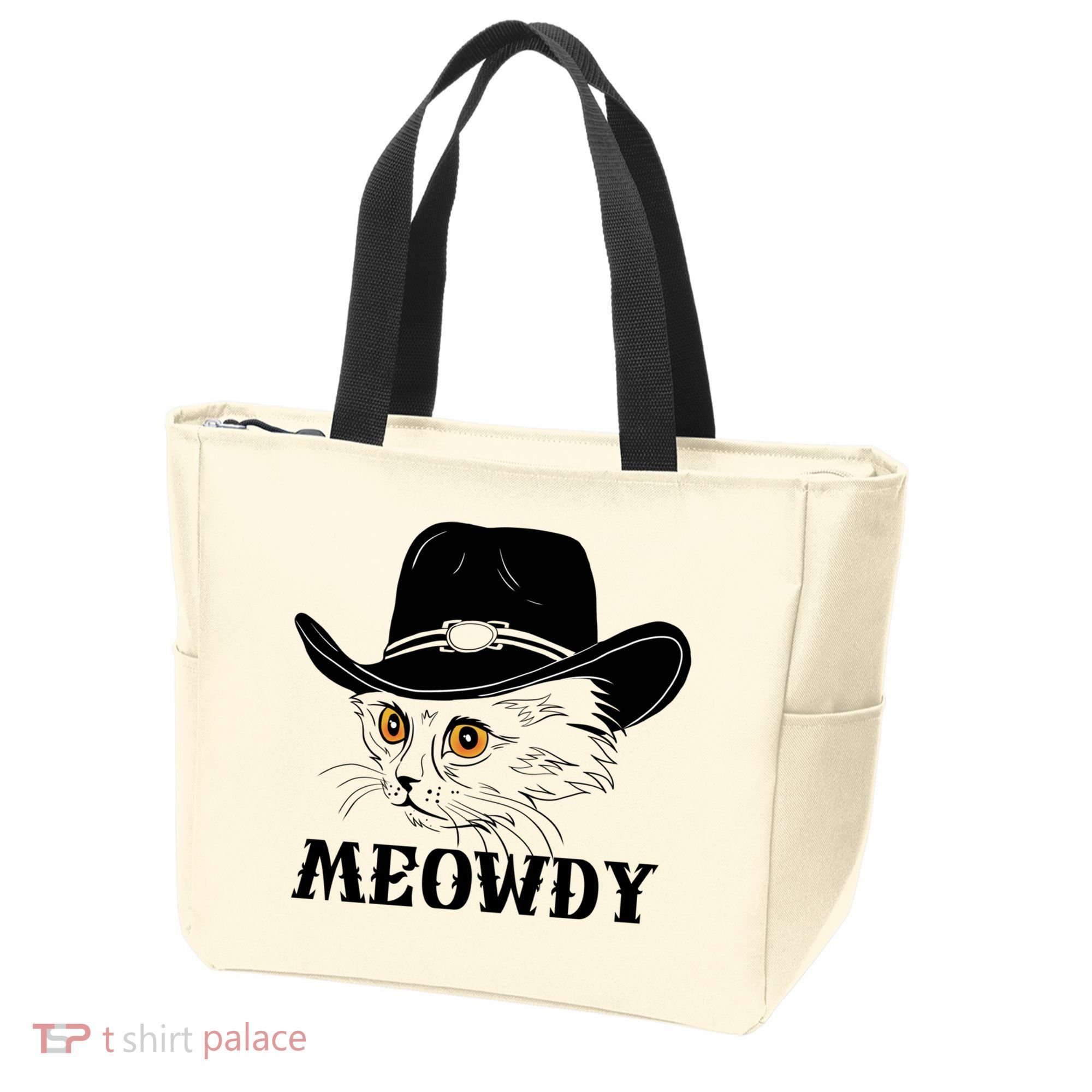 Meowdy Funny Howdy Cat Dad Joke Gift Tote Bag