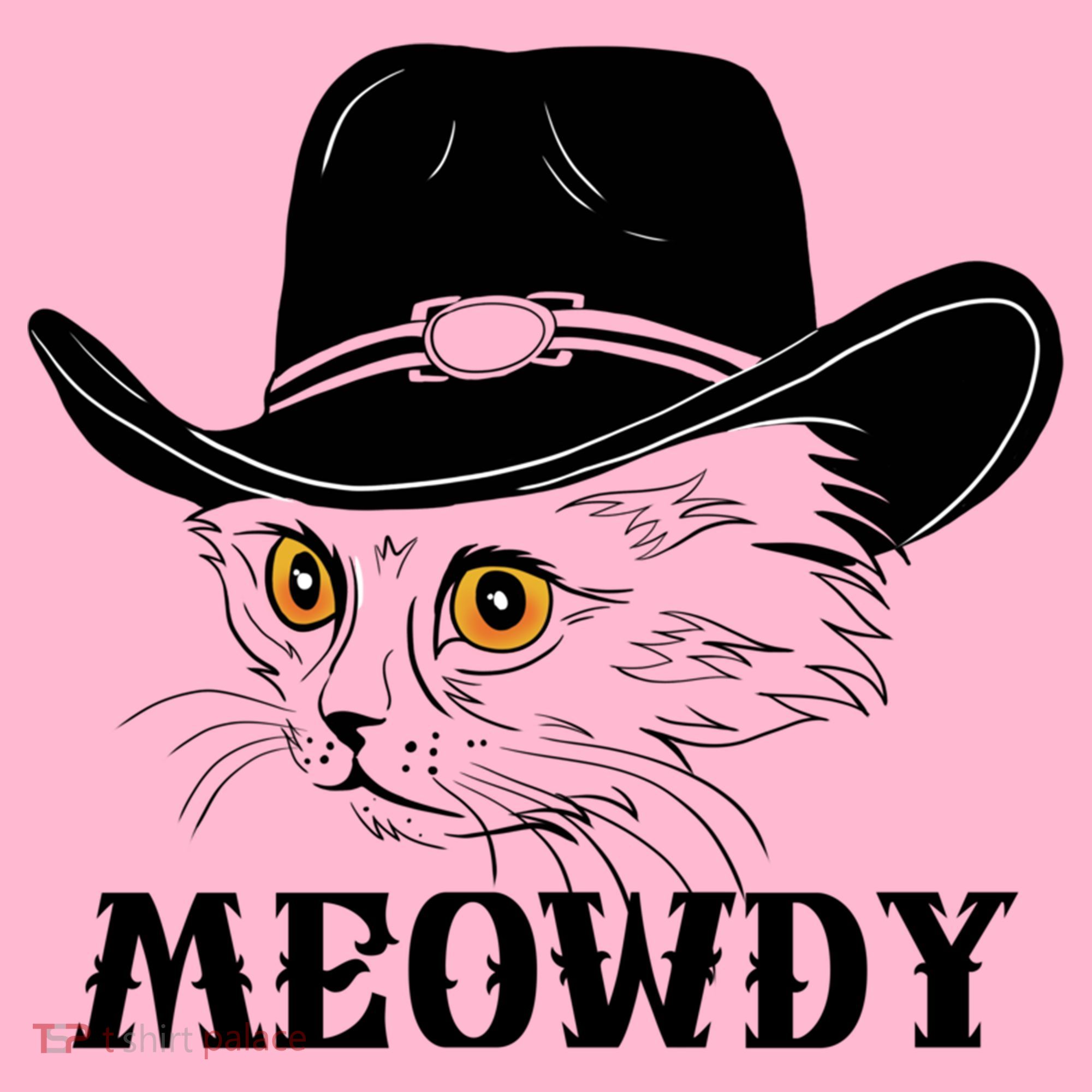 Meowdy Funny Howdy Cat Dad Joke Gift Coaster