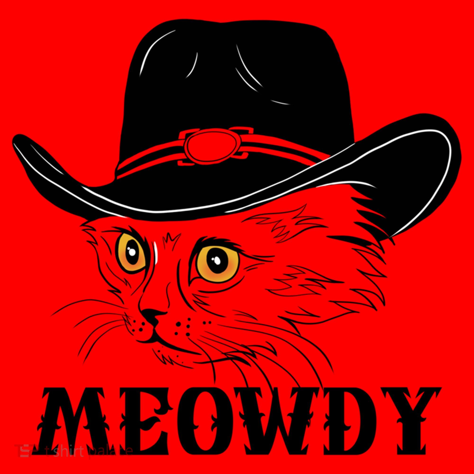 Meowdy Funny Howdy Cat Dad Joke Gift Santa Hat
