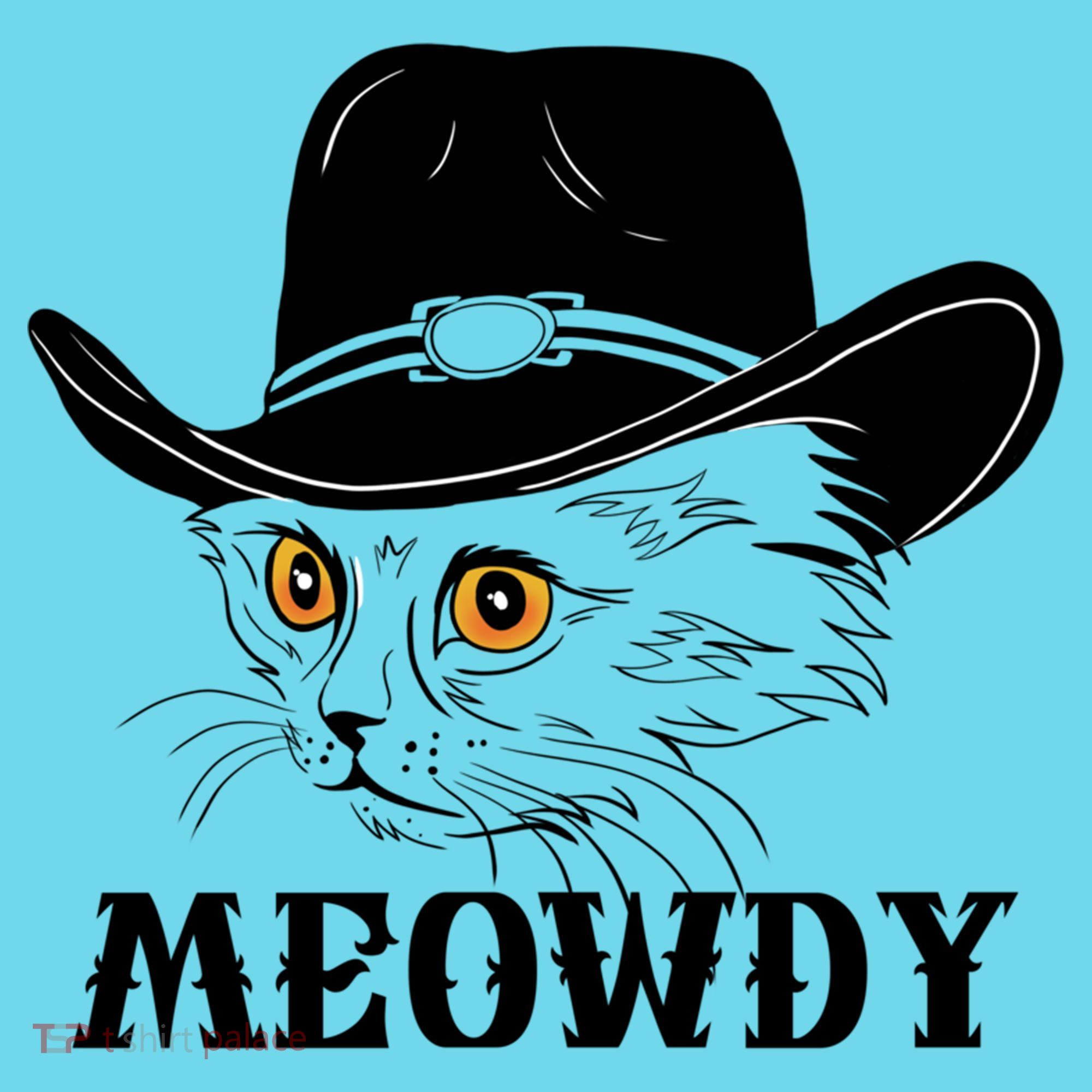 Meowdy Funny Howdy Cat Dad Joke Gift Long Sleeve Shirt
