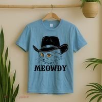 Meowdy Funny Howdy Cat Dad Joke Gift T-Shirt thumb 2