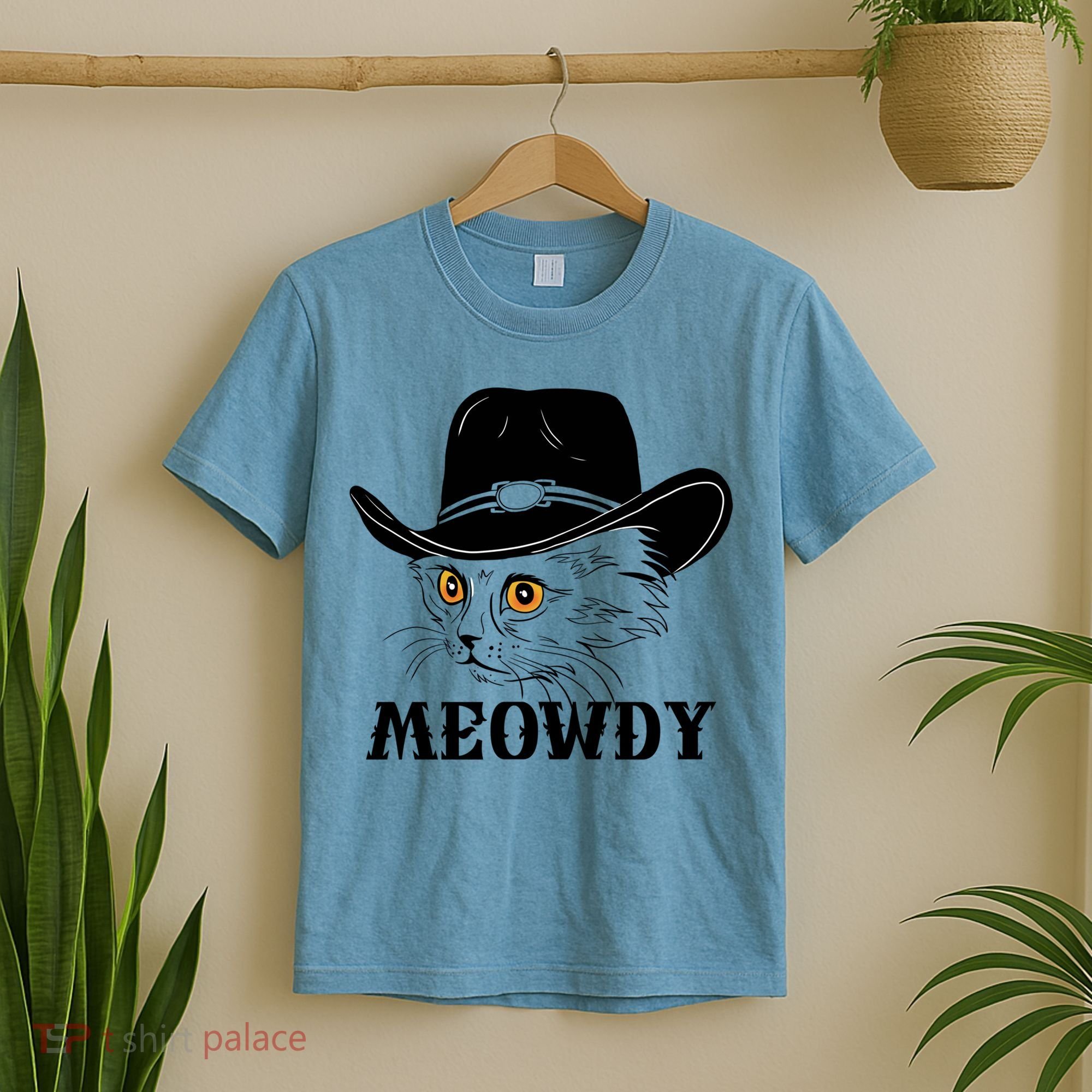 Meowdy Funny Howdy Cat Dad Joke Gift T-Shirt