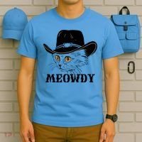 Meowdy Funny Howdy Cat Dad Joke Gift T-Shirt thumb 5