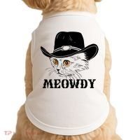 Meowdy Funny Howdy Cat Dad Joke Gift Doggie Tank thumb 0