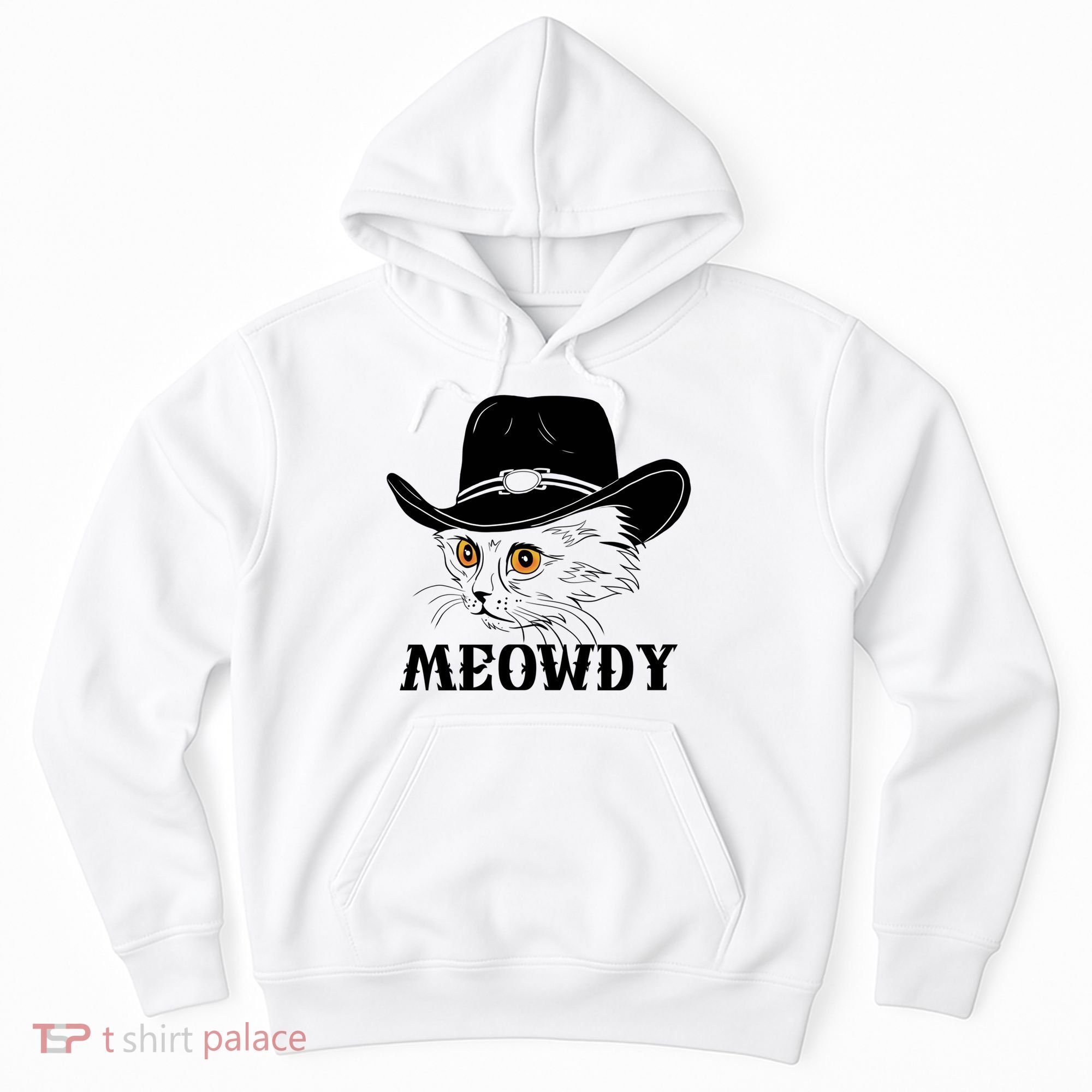 Meowdy Funny Howdy Cat Dad Joke Gift Hoodie