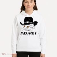 Meowdy Funny Howdy Cat Dad Joke Gift Hoodie thumb 5