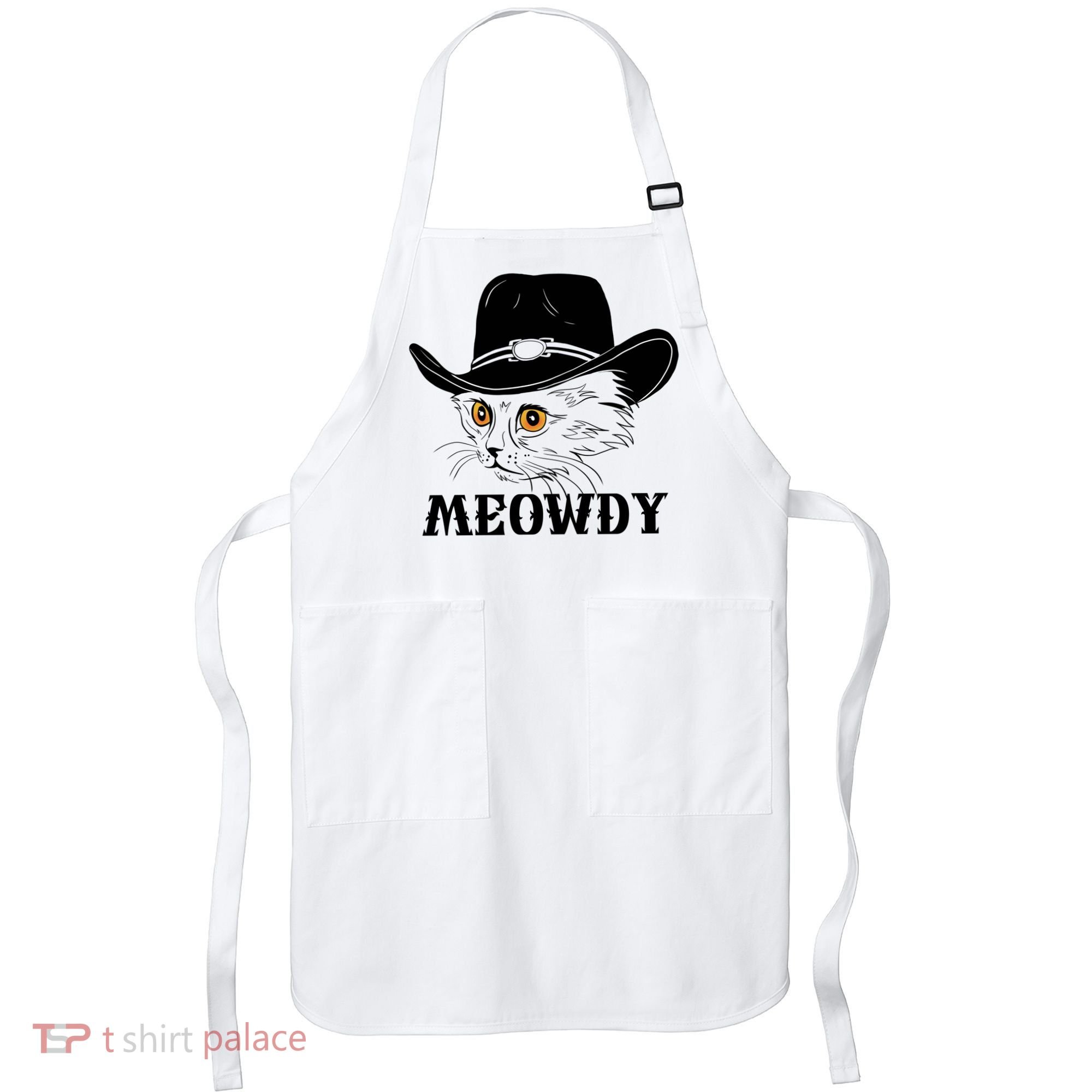 Meowdy Funny Howdy Cat Dad Joke Gift Apron