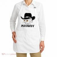 Meowdy Funny Howdy Cat Dad Joke Gift Apron thumb 2