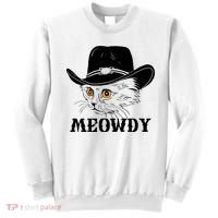 Meowdy Funny Howdy Cat Dad Joke Gift Sweatshirt thumb 0