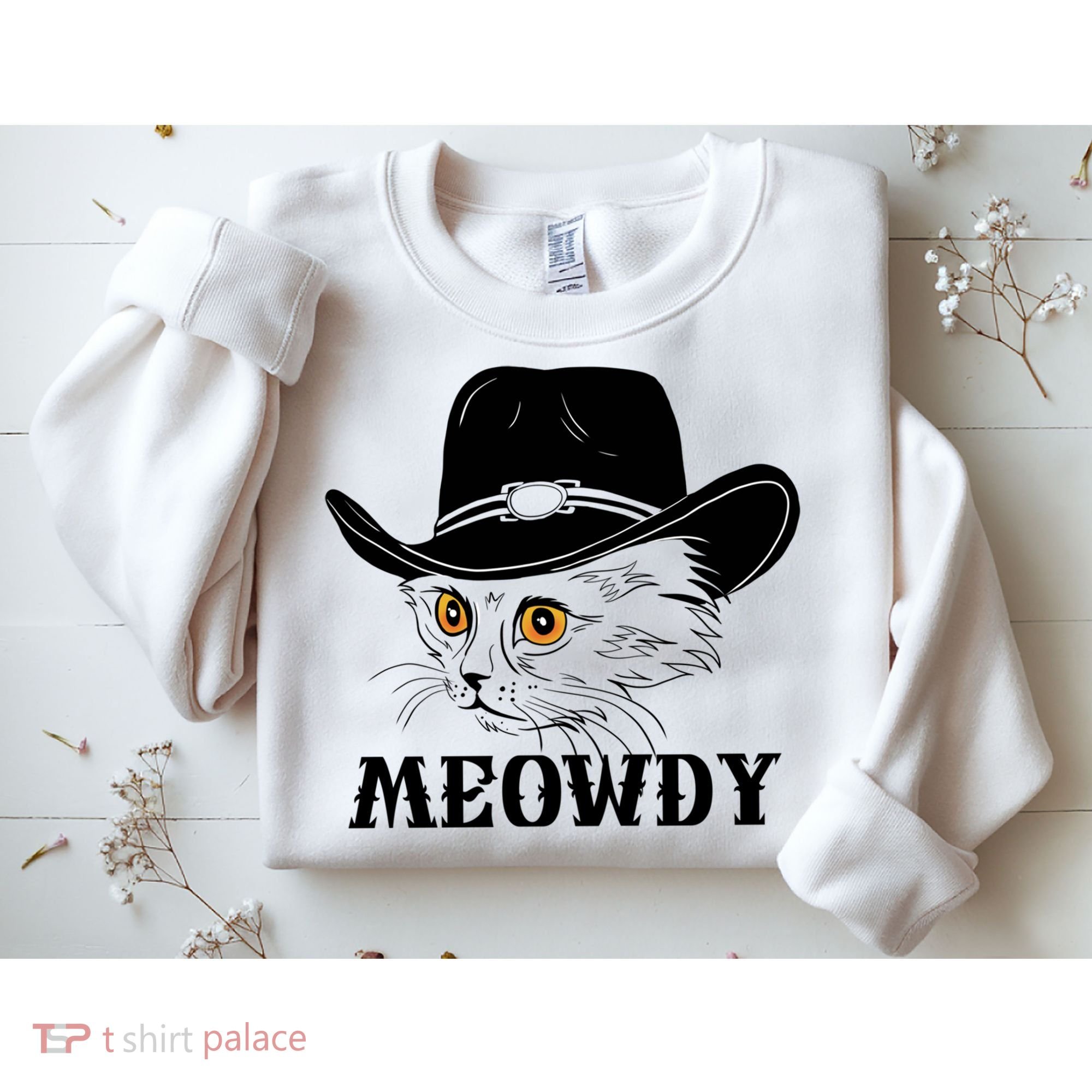 Meowdy Funny Howdy Cat Dad Joke Gift Sweatshirt