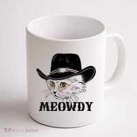 Meowdy Funny Howdy Cat Dad Joke Gift Coffee Mug thumb 1