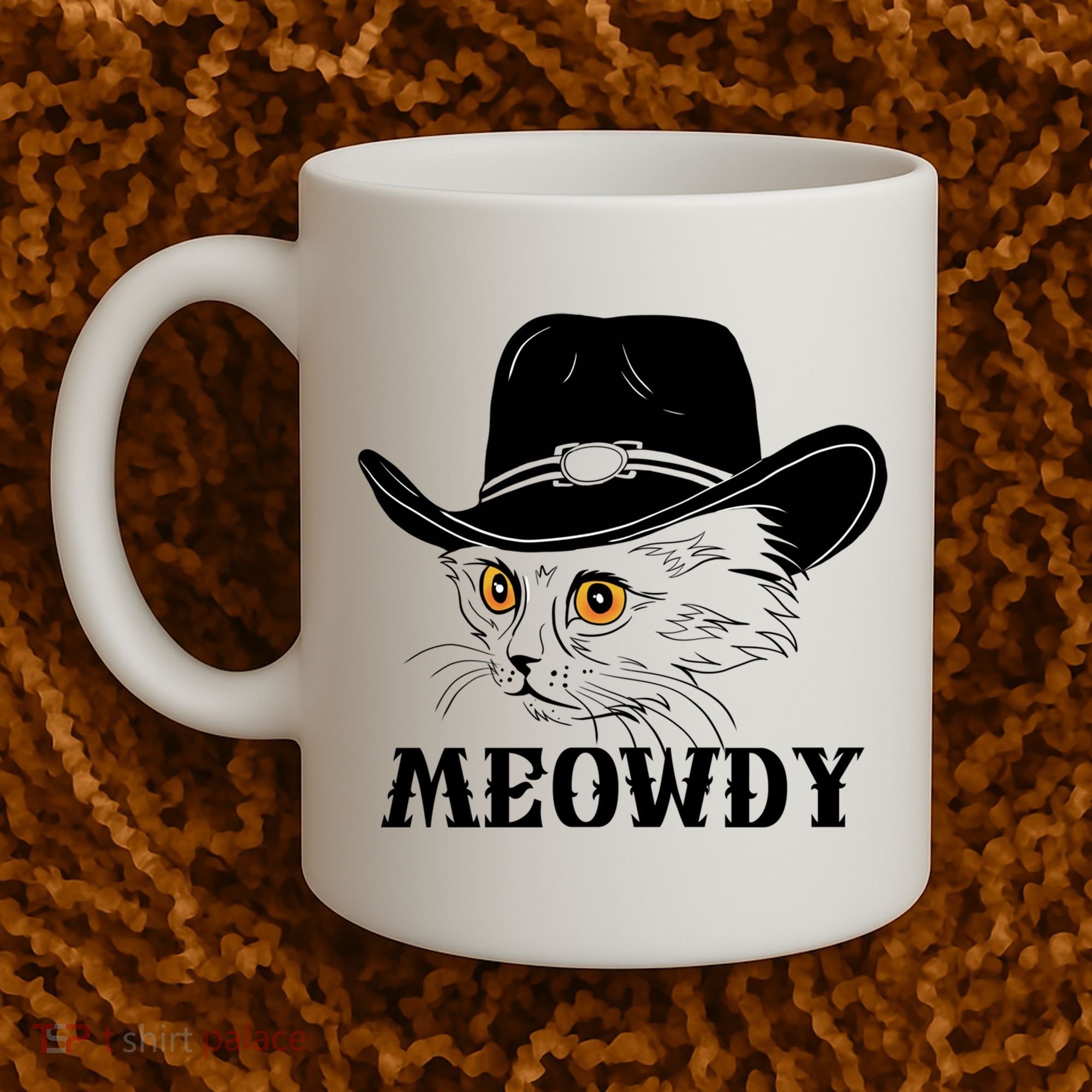 Meowdy Funny Howdy Cat Dad Joke Gift Coffee Mug