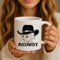 Meowdy Funny Howdy Cat Dad Joke Gift Coffee Mug thumb 3