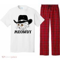 Meowdy Funny Howdy Cat Dad Joke Gift Pajama Set thumb 0