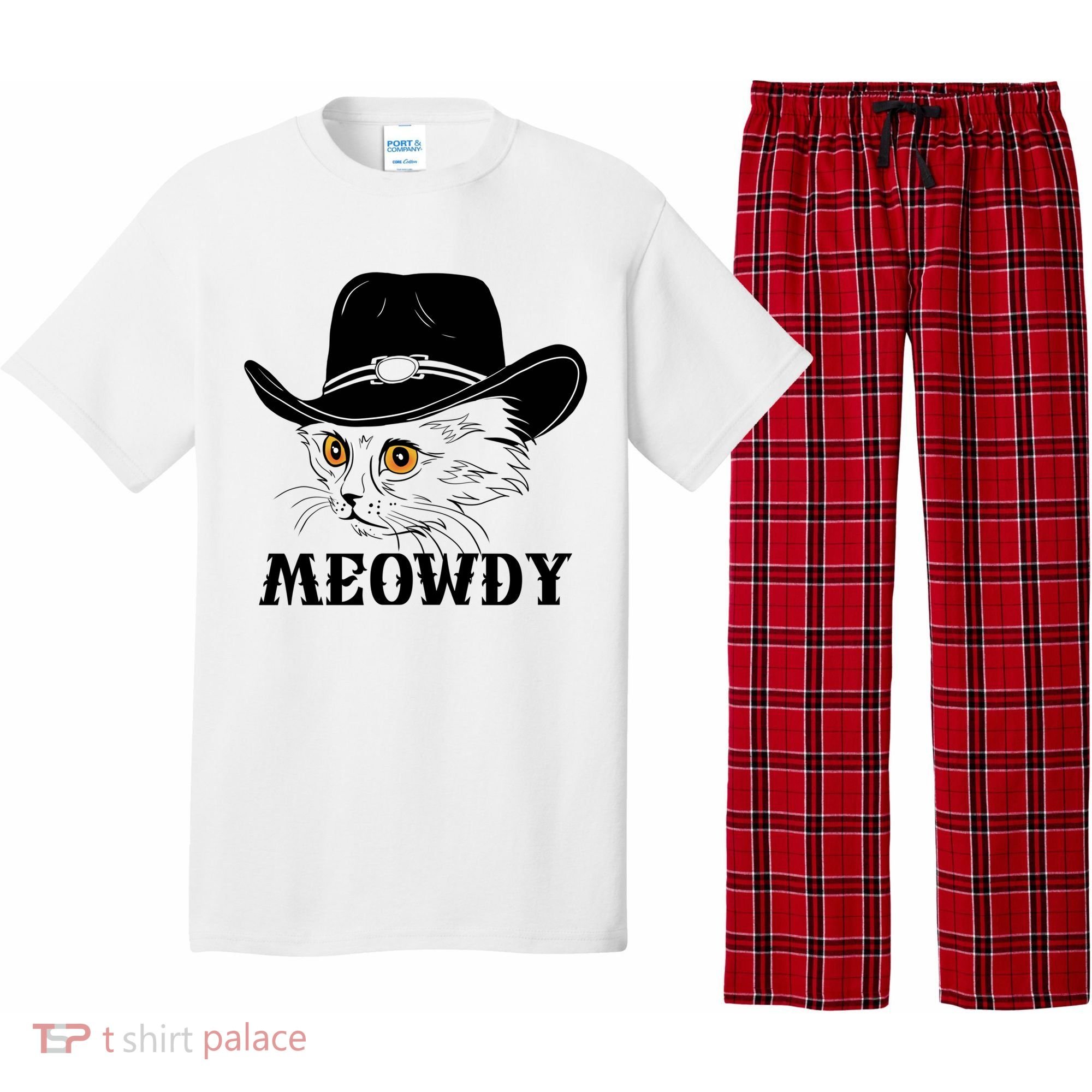 Meowdy Funny Howdy Cat Dad Joke Gift Pajama Set