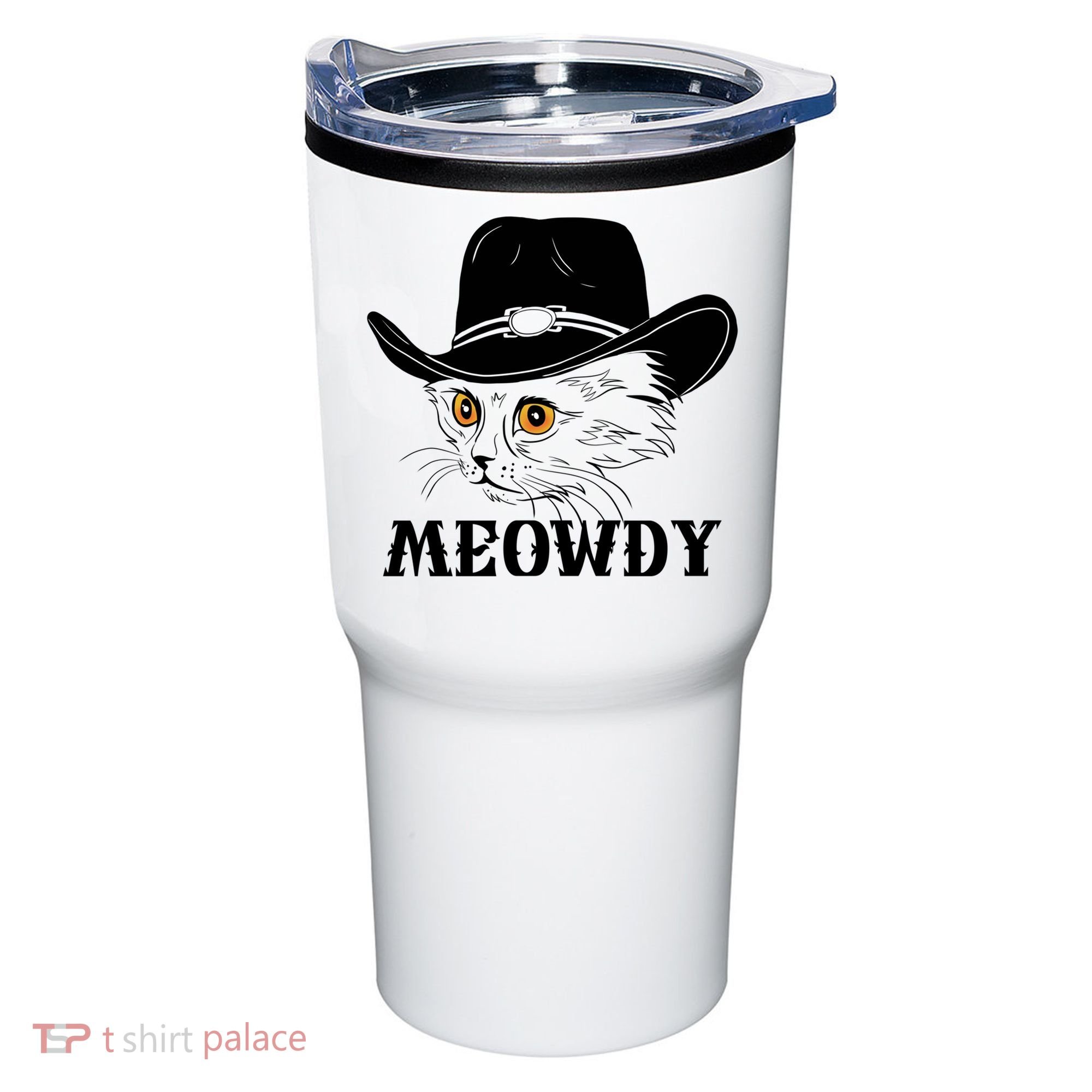 Meowdy Funny Howdy Cat Dad Joke Gift Tumbler
