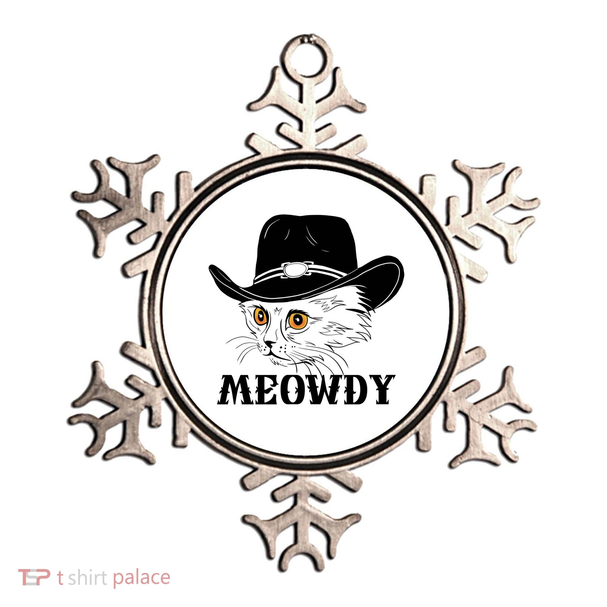 Meowdy Funny Howdy Cat Dad Joke Gift Ornament