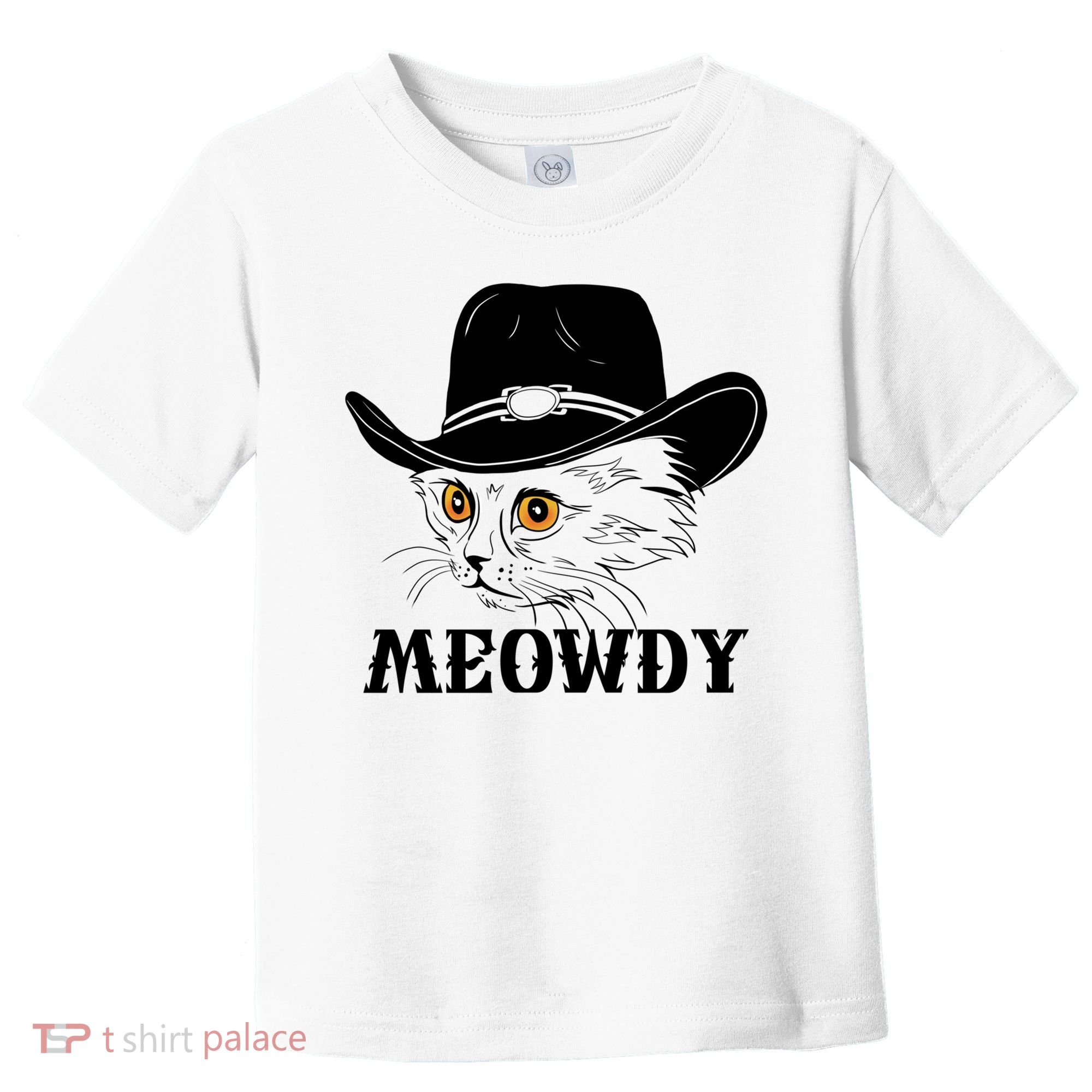 Meowdy Funny Howdy Cat Dad Joke Gift Toddler T-Shirt