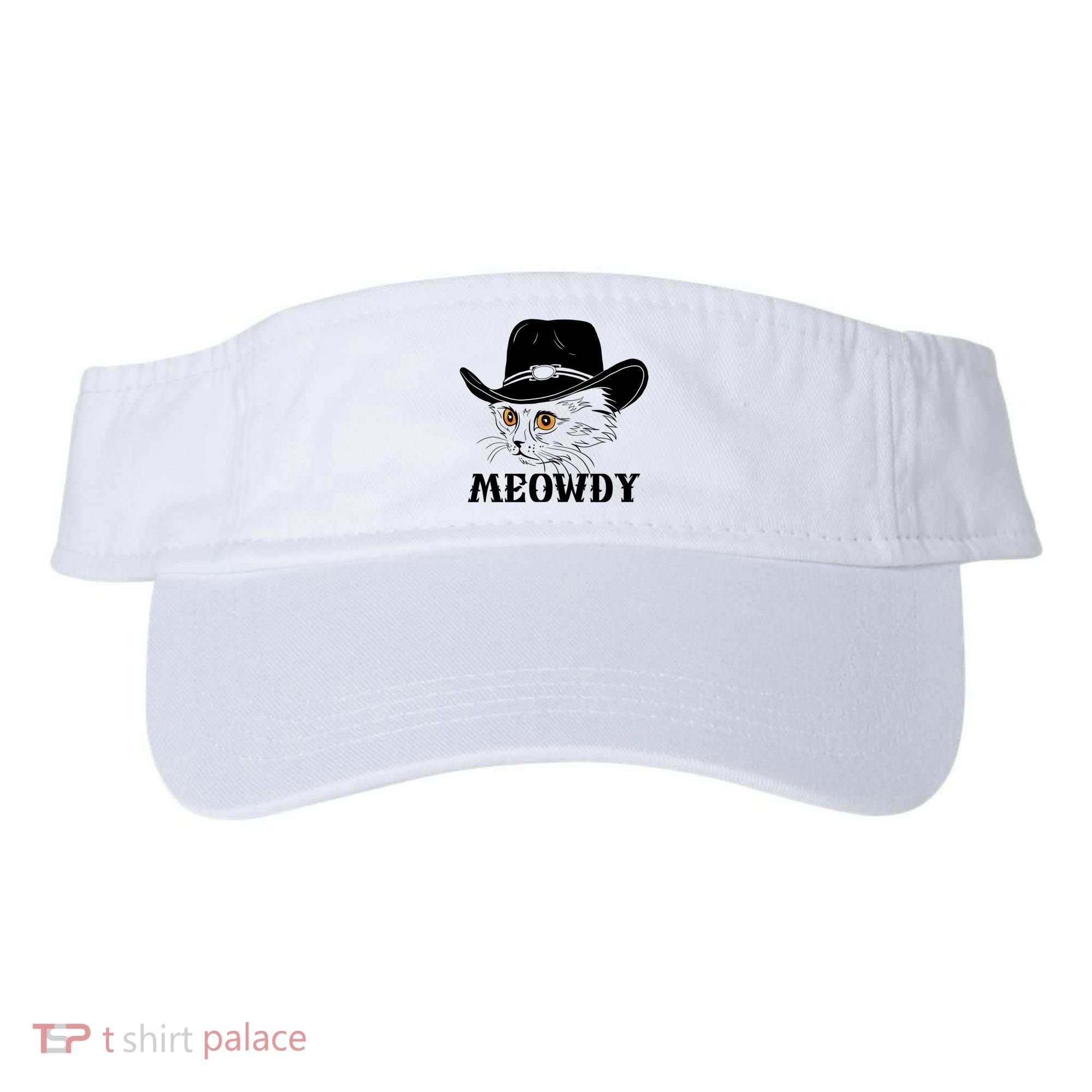 Meowdy Funny Howdy Cat Dad Joke Gift Visor
