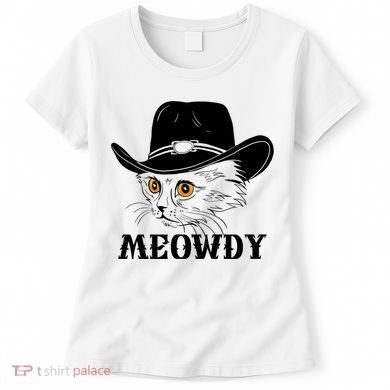 Meowdy Funny Howdy Cat Dad Joke Gift Women's T-Shirt