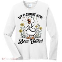 My Flabbers Have Been Gasted – Funny Sarcastic Goose Humor  Women's Long Sleeve Shirt thumb 0