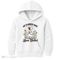 My Flabbers Have Been Gasted – Funny Sarcastic Goose Humor  Kids Hoodie thumb 0