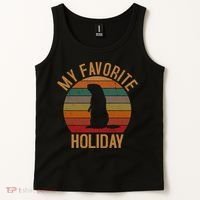 My Favorite Holiday Groundhog Day Tank Top thumb 2