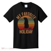My Favorite Holiday Groundhog Day Kids T-Shirt thumb 0
