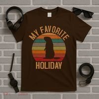 My Favorite Holiday Groundhog Day T-Shirt thumb 5