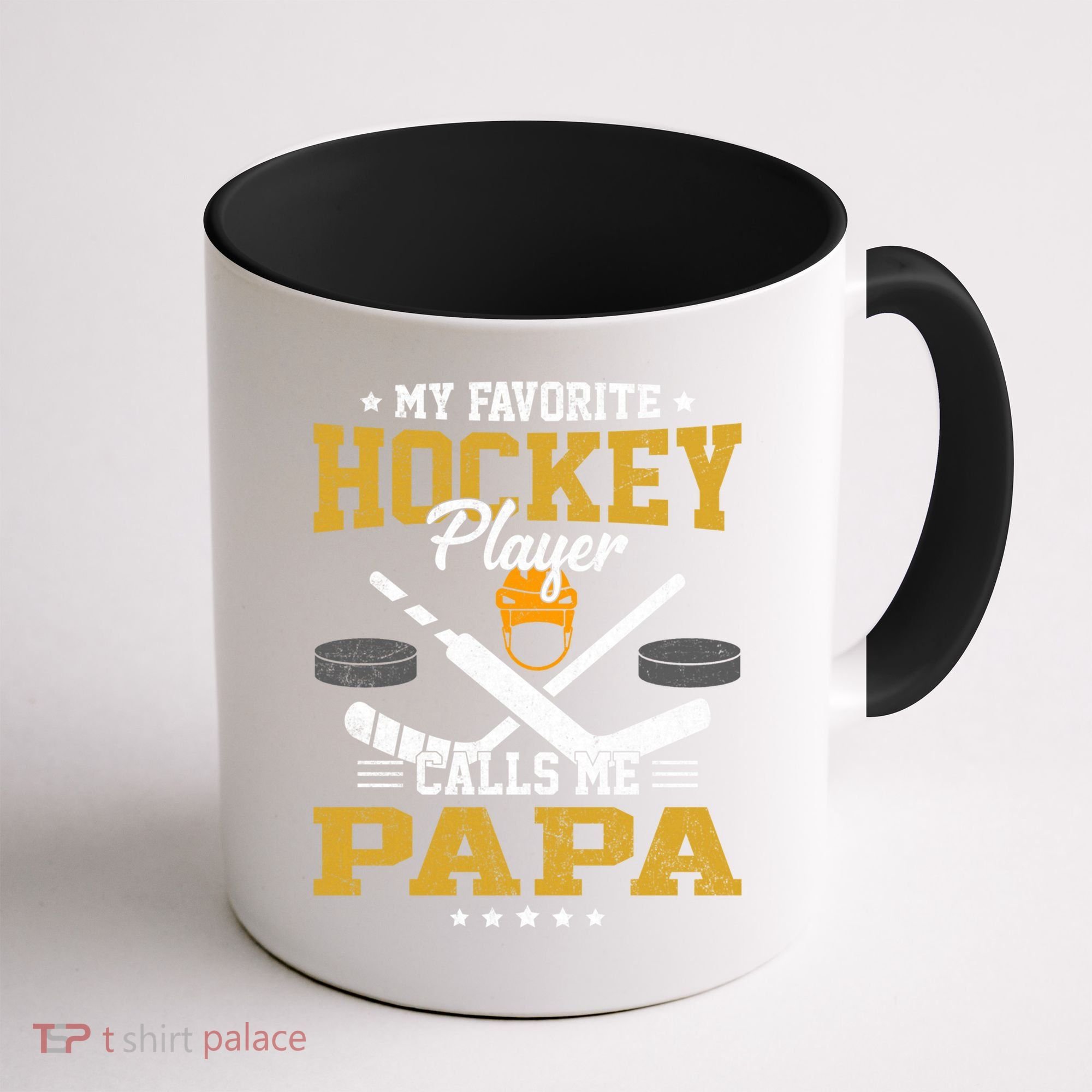 My Favorite Hockey Player Calls Me Papa Gift Coffee Mug