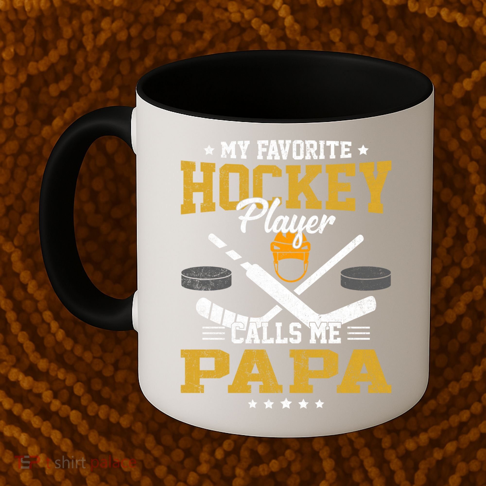 My Favorite Hockey Player Calls Me Papa Gift Coffee Mug