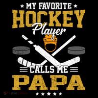 My Favorite Hockey Player Calls Me Papa Gift Coffee Mug thumb 5