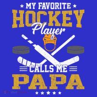 My Favorite Hockey Player Calls Me Papa Gift T-Shirt thumb 7